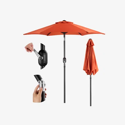 The Range 2M Parasol with Hand Crank and Tilt Function - Burnt Orange