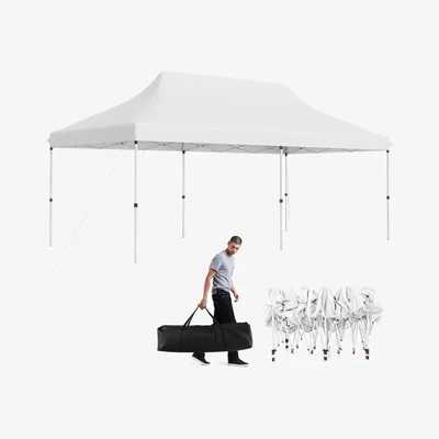 The Range Pop-up Canopy Tent Folding Party Tent - White