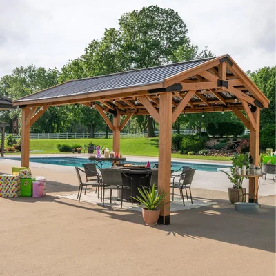 The Range Norwood All Cedar Patio Gazebo - Cedar