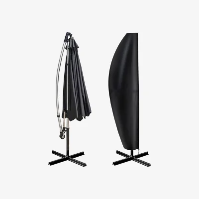 The Range Black Garden Parasol Cover For Outdoor Umbrella - Black