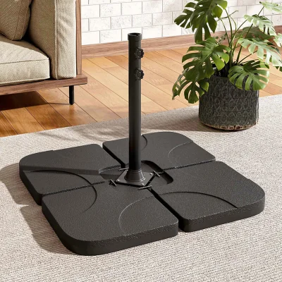 The Range Plastic Freestanding Parasol Base - Black