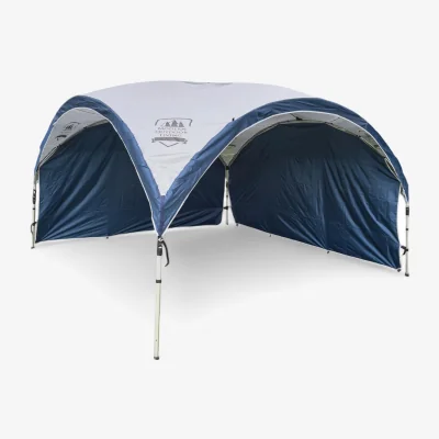 The Range Modern Outdoor Living 3.65m Event Shelter & Side Wall - Fast Pitch Pop-Up Gazebo, UV50+ - Blue