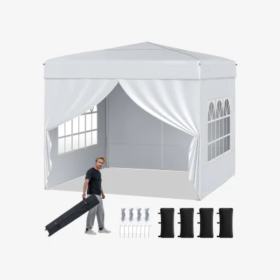 The Range Portable Beach Party Event Camping Gazebo - White