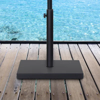 The Range 18kg Heavy Duty Steel Square Parasol Stand Base - Black