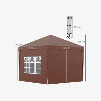 The Range Pop Up Gazebo Party Tent Canopy - N/A