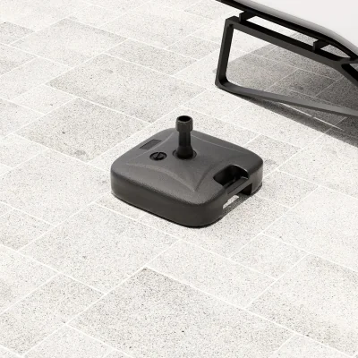 The Range Square Plastic Water and Sand Filled Parasol Base - Black