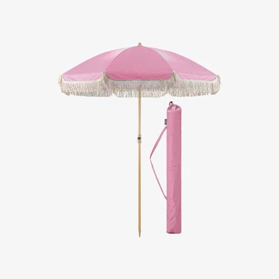 The Range Portable Cotton Tassel Parasol - Pink