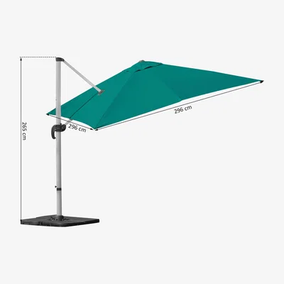 The Range Square 3m Patio Parasol - Grey