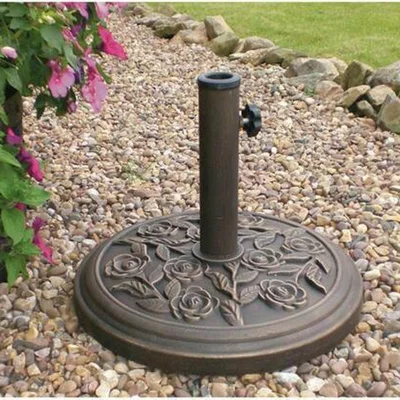 The Range 9kg Garden Parasol Base  - Bronze