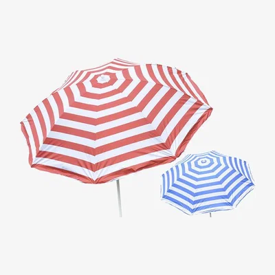 The Range Stripped UV Beach Parasol