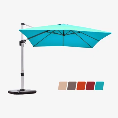 The Range Garden Offset Umbrella Parasol - Blue