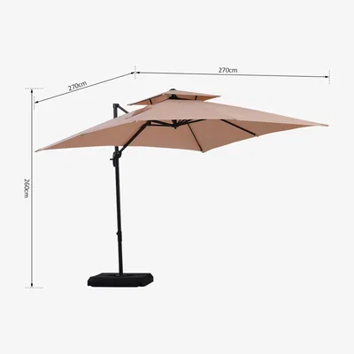 The Range 360 Degree Cantilever Umbrella  - Beige