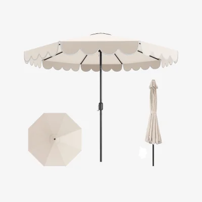 The Range Sun-Protective Double-Tiered Umbrella - Beige