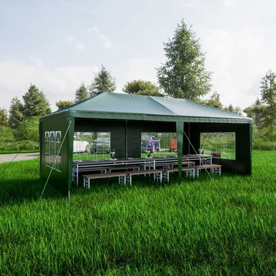 The Range BIRCHTREE Gazebo PE 3X6M PEG02 - Green