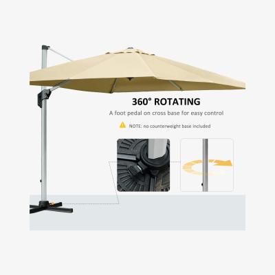The Range 3 x 3(m) Cantilever Roma Parasol - Light Grey