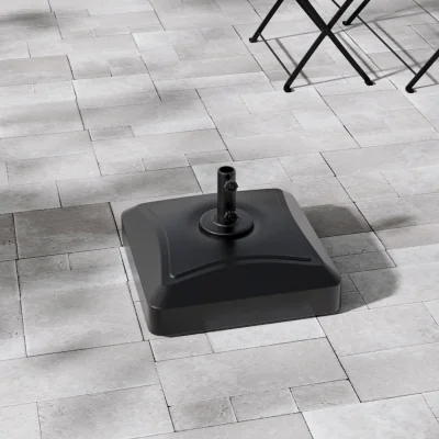 The Range Water and Sand Filled Parasol Base with Wheels - Black / B