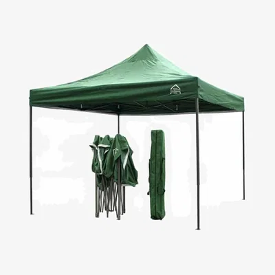 The Range 3x3 Pop Up Gazebo - White - Green