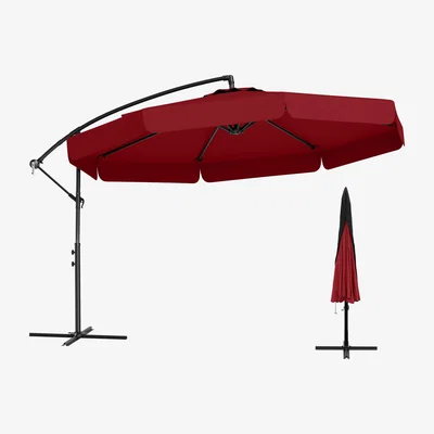 The Range 2.9M Offset Hanging Parasol - Red