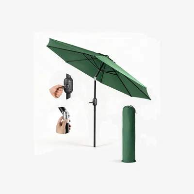 The Range Keplin 2.3M Tilting Parasol Umbrella – Crank & Tilt Sunshade with Protect Cover