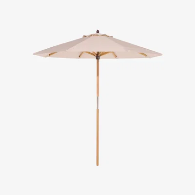 The Range Rowlinson Ashdown Wooden Parasol - Natural / 197cm
