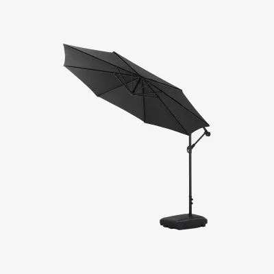 The Range Lifeideas Cantilever Garden Parasol with Wheeled Base - Black