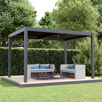 The Range Aluminium Pergola Shading System 300x300cm - Anthracite
