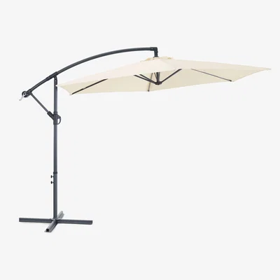 The Range 3M Cantilever Hanging Banana Parasol Umbrella for Garden - Cream