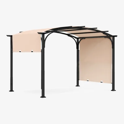 The Range Retractable Pergola with Canopy - Beige