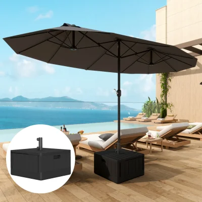 The Range Outsunny SandWater Filled Garden Parasol Base - Black