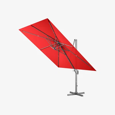The Range 10FT Aluminum Patio Cantilever Umbrella - Red