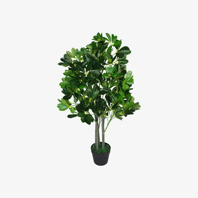 The Range Umbrella Tree Dark Green Artificial Ficus Plant - Green