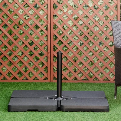 The Range Outsunny Set of 4 Parasol Base Stand Weights 84D-152 - Black