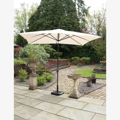 Royal Craft Crank and Tilt Rectangular Parasol - Ivory