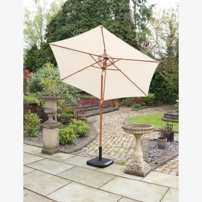 Royal Craft Woodlook Crank and Tilt Parasol - Ivory, 2.5M