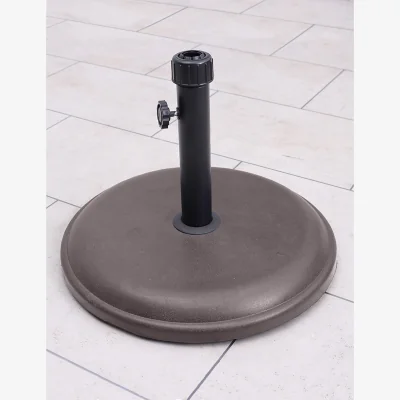Royal Craft Polycrete Outdoor Parasol Base 16kg Round - Brown