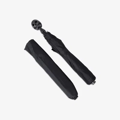 Wolf & Badger Deakin & Francis Small Umbrella With Skull Head Handle In Matte Black