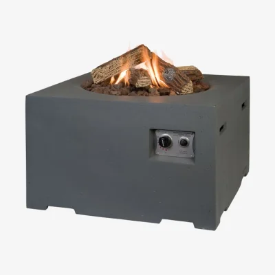 Dunelm Happy Cocooning Grey Square Fire Pit Grey