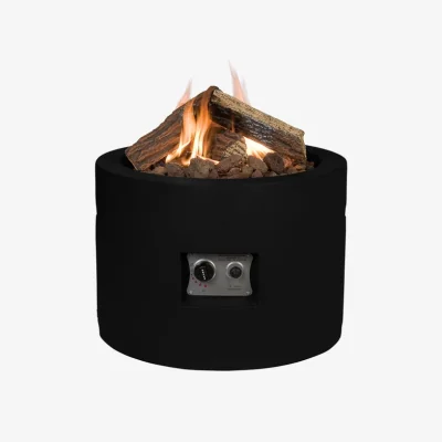 Dunelm Round Black Fire Pit Black