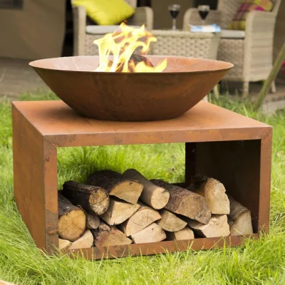 Dunelm Moho Fire Pit and Stand Brown