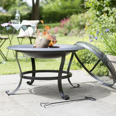 Dunelm Boston Steel Fire Pit Black