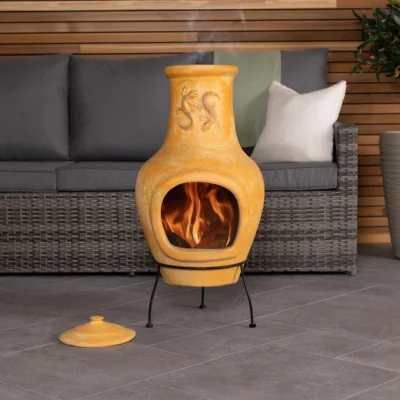 Dunelm Charles Bentley Large Terracotta Clay Chimnea