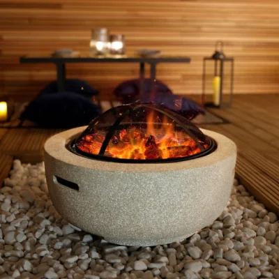 Dunelm Charles Bentley Round Fire Pit with Mesh Cover
