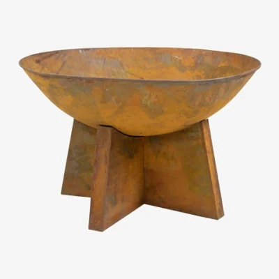 Dunelm Charles Bentley Oxidized Rust Finish Fire Pit