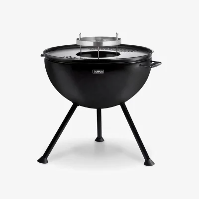 La Redoute 2 in 1 Fire Pit and BBQ - Black - T978512