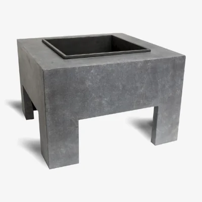 Olivia's Ivyline Square Fire Pit & Square Console Cement