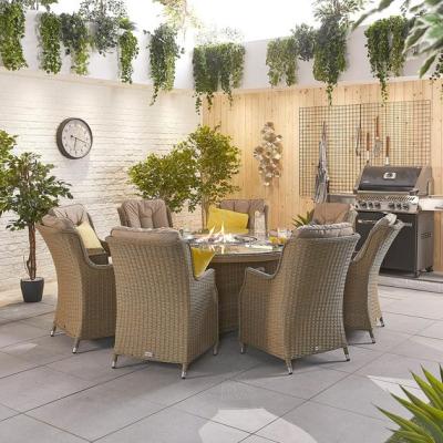 The Range Nova Thalia Eight Seater Round Fire pit Set - Willow