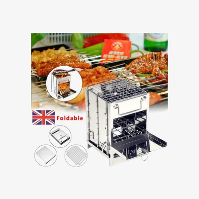 The Range Foldable Fire Pit Garden Heater  - Silver
