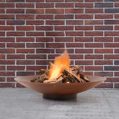 The Range Outdoor Cast Iron Fire Pit Round Burner - Bronze / 120cm