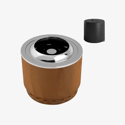 The Range Burning Firepit Smokeless Fire Pit - Brown