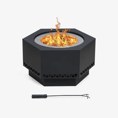 The Range Sunjoy Smokeless Fire Pit - Black